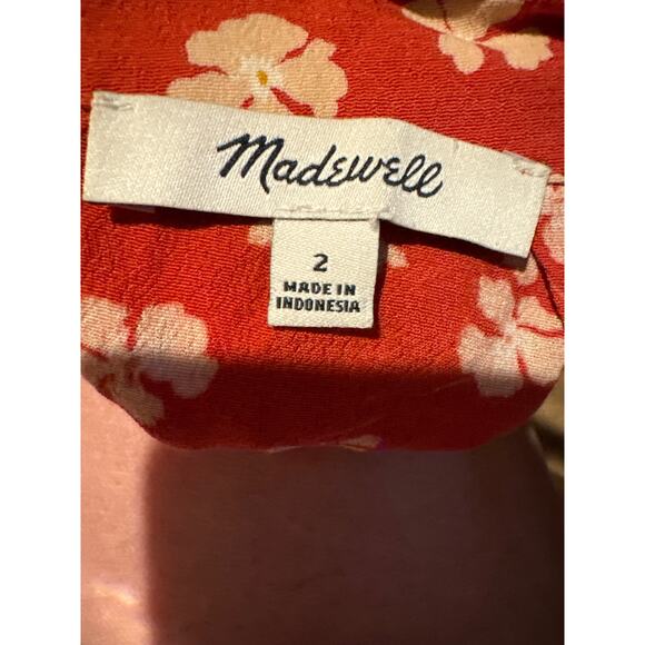 Madewell Ruffle-Wrap Midi Skirt in Happy Hibiscus size 2 - Picture 11 of 12